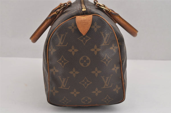 Authentic Louis Vuitton Monogram Speedy 25 Boston Hand Bag M41528 LV 2113J