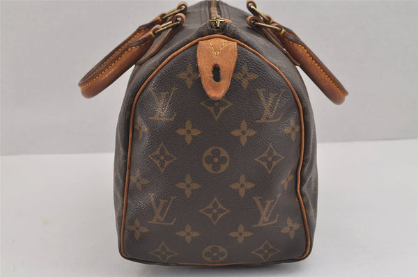 Authentic Louis Vuitton Monogram Speedy 25 Boston Hand Bag M41528 LV 2113J