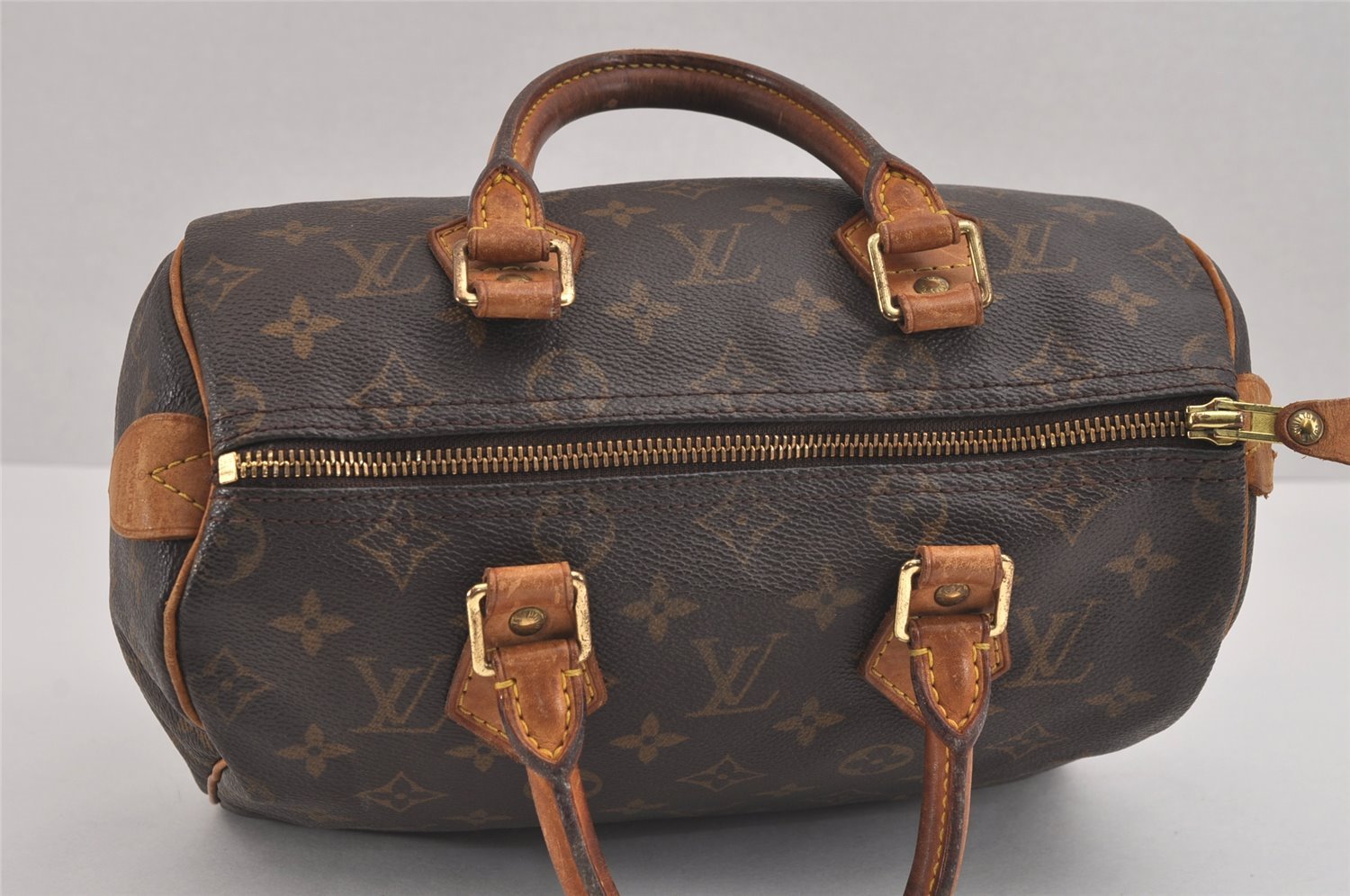 Authentic Louis Vuitton Monogram Speedy 25 Boston Hand Bag M41528 LV 2113J