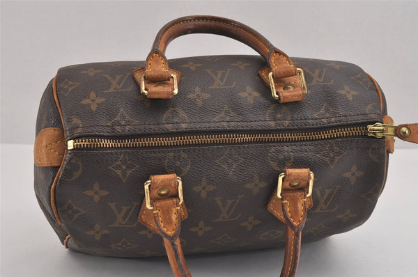 Authentic Louis Vuitton Monogram Speedy 25 Boston Hand Bag M41528 LV 2113J