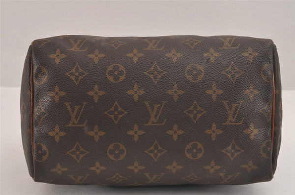Authentic Louis Vuitton Monogram Speedy 25 Boston Hand Bag M41528 LV 2113J