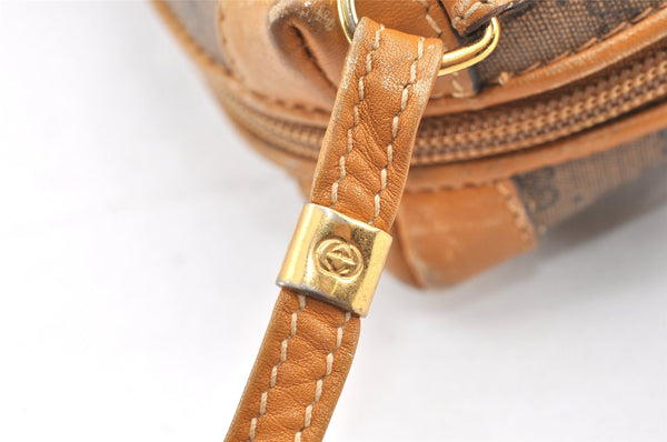 Authentic GUCCI Micro GG PVC Leather Shoulder Cross Body Bag Brown Junk 2113K