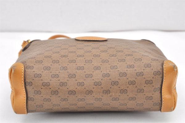 Authentic GUCCI Micro GG PVC Leather Shoulder Cross Body Bag Brown Junk 2113K