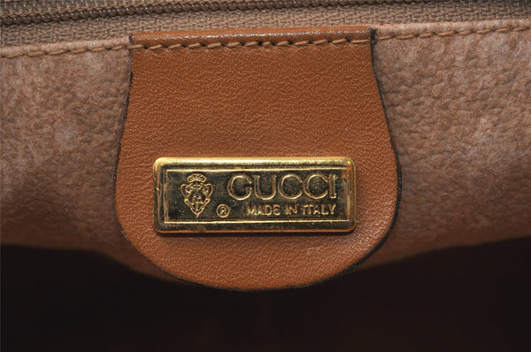 Authentic GUCCI Micro GG PVC Leather Shoulder Cross Body Bag Brown Junk 2113K
