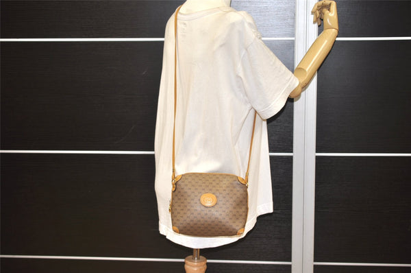 Authentic GUCCI Micro GG PVC Leather Shoulder Cross Body Bag Brown Junk 2113K