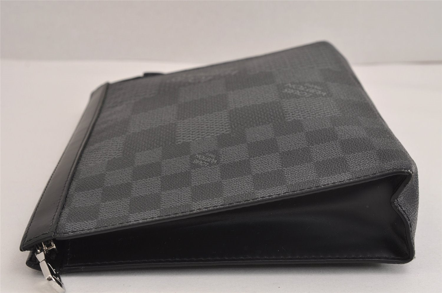 Auth Louis Vuitton Damier Graphite 3D Pochette Voyage MM N60444 Clutch Bag 2115J