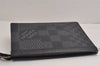 Auth Louis Vuitton Damier Graphite 3D Pochette Voyage MM N60444 Clutch Bag 2115J