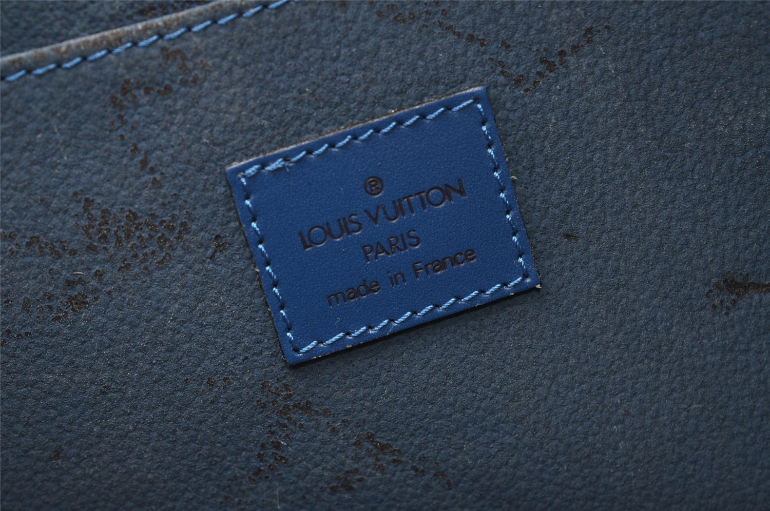 Authentic Louis Vuitton Epi Dauphine GM Cosmetic Pouch Blue M48435 LV 2116I