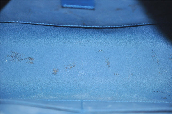 Authentic Louis Vuitton Epi Dauphine GM Cosmetic Pouch Blue M48435 LV 2116I