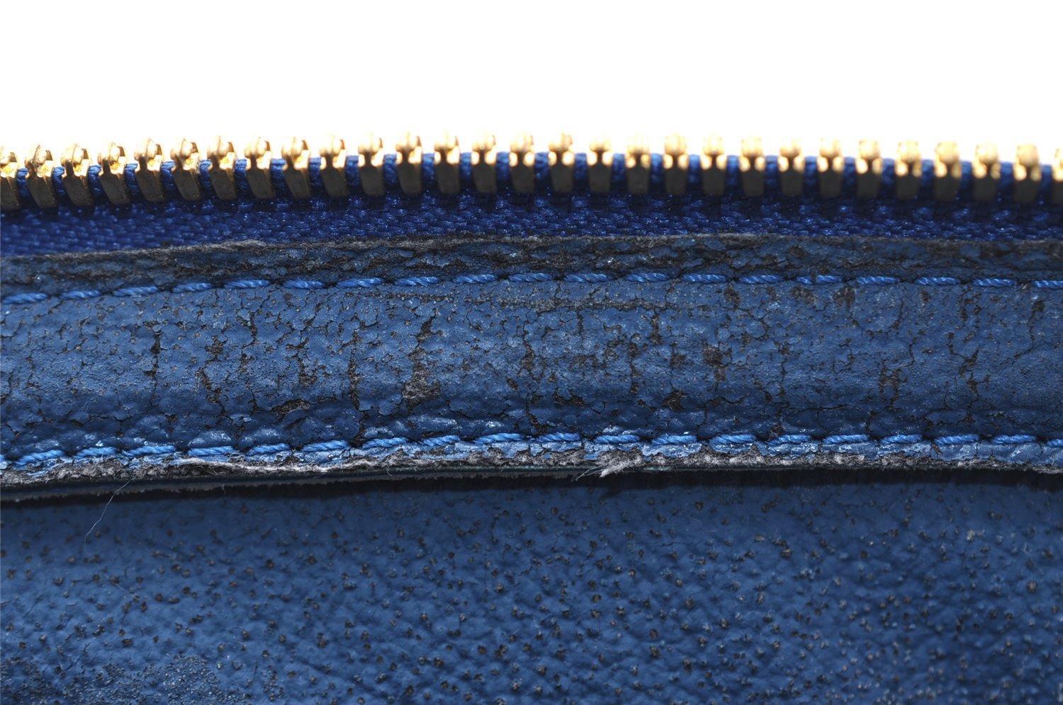 Authentic Louis Vuitton Epi Dauphine GM Cosmetic Pouch Blue M48435 LV 2116I