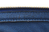 Authentic Louis Vuitton Epi Dauphine GM Cosmetic Pouch Blue M48435 LV 2116I