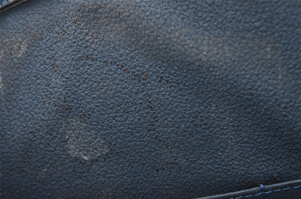 Authentic Louis Vuitton Epi Dauphine GM Cosmetic Pouch Blue M48435 LV 2116I