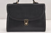 Authentic Burberrys Vintage Leather 2Way Shoulder Hand Bag Purse Black 2117K