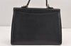 Authentic Burberrys Vintage Leather 2Way Shoulder Hand Bag Purse Black 2117K