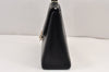 Authentic Burberrys Vintage Leather 2Way Shoulder Hand Bag Purse Black 2117K