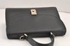 Authentic Burberrys Vintage Leather 2Way Shoulder Hand Bag Purse Black 2117K