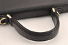 Authentic Burberrys Vintage Leather 2Way Shoulder Hand Bag Purse Black 2117K