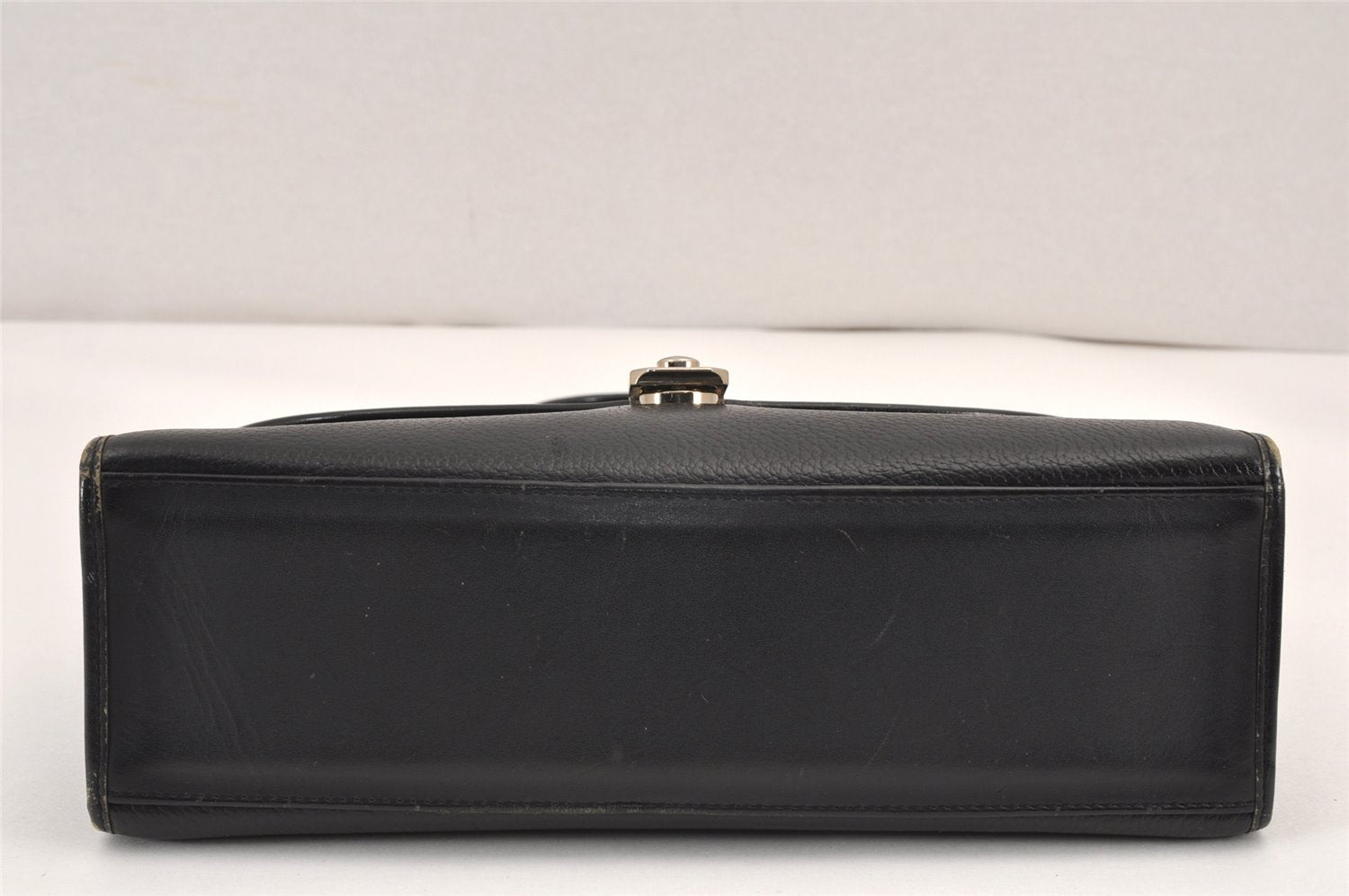 Authentic Burberrys Vintage Leather 2Way Shoulder Hand Bag Purse Black 2117K