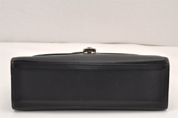 Authentic Burberrys Vintage Leather 2Way Shoulder Hand Bag Purse Black 2117K