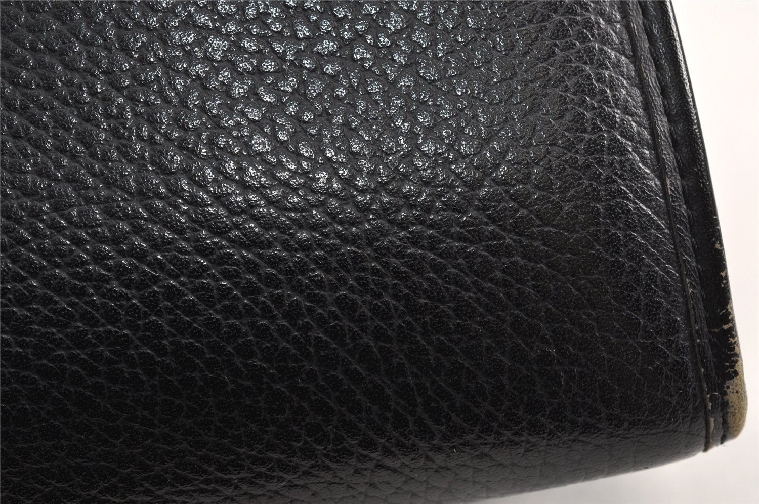 Authentic Burberrys Vintage Leather 2Way Shoulder Hand Bag Purse Black 2117K