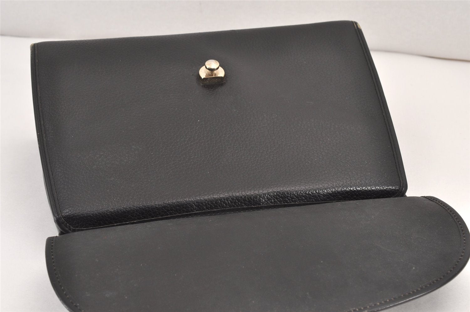 Authentic Burberrys Vintage Leather 2Way Shoulder Hand Bag Purse Black 2117K