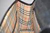 Authentic Burberrys Vintage Leather 2Way Shoulder Hand Bag Purse Black 2117K