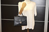 Authentic Burberrys Vintage Leather 2Way Shoulder Hand Bag Purse Black 2117K