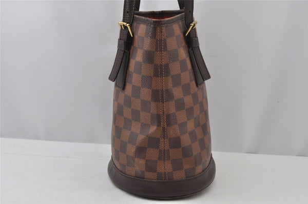 Authentic Louis Vuitton Damier Marais Bucket Shoulder Tote Bag N42240 LV 2118J