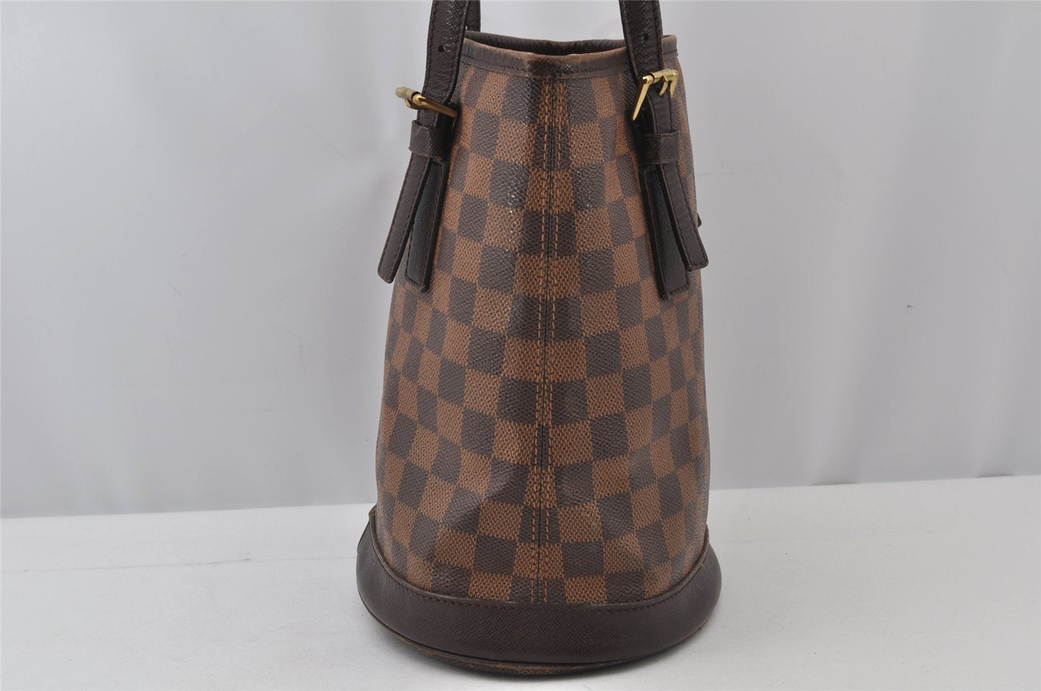 Authentic Louis Vuitton Damier Marais Bucket Shoulder Tote Bag N42240 LV 2118J