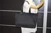 Authentic CHANEL New Travel Line Shoulder Tote Bag Nylon Leather Black 2119J