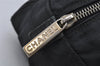 Authentic CHANEL New Travel Line Shoulder Hand Bag Nylon Leather Black 2120J