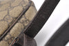 Authentic GUCCI Clutch Hand Bag Purse GG PVC Leather 73956 Brown Junk 2120K