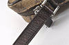 Authentic GUCCI Clutch Hand Bag Purse GG PVC Leather 73956 Brown Junk 2120K