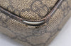Authentic GUCCI Clutch Hand Bag Purse GG PVC Leather 73956 Brown Junk 2120K