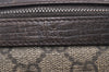 Authentic GUCCI Clutch Hand Bag Purse GG PVC Leather 73956 Brown Junk 2120K