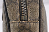 Authentic GUCCI Clutch Hand Bag Purse GG PVC Leather 73956 Brown Junk 2120K