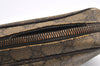 Authentic GUCCI Clutch Hand Bag Purse GG PVC Leather 73956 Brown Junk 2120K