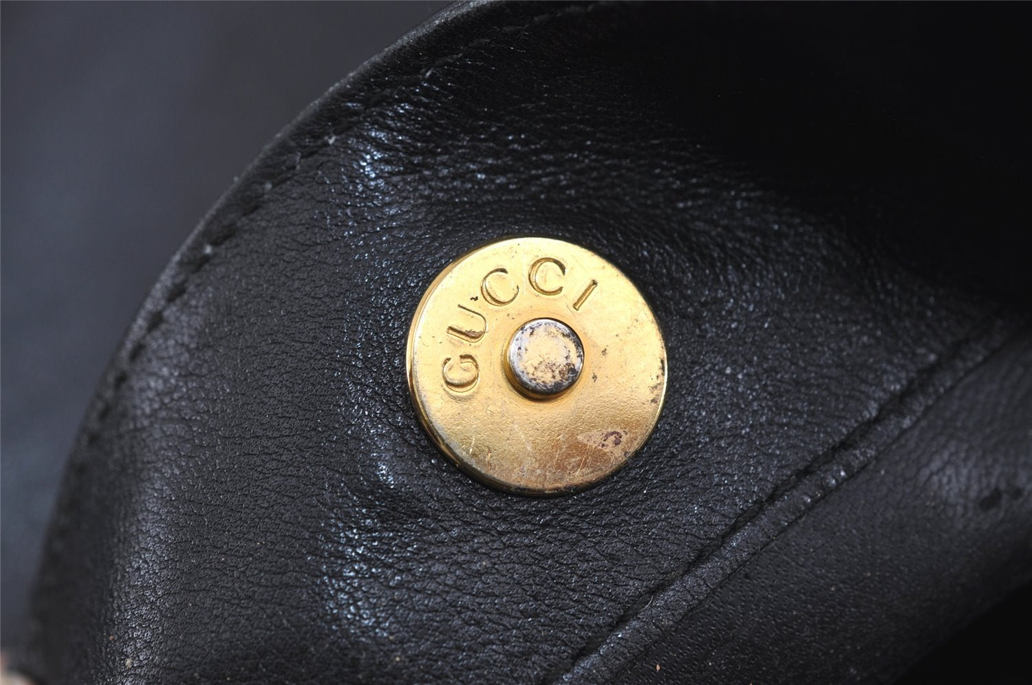 Authentic GUCCI Bamboo 2Way Shoulder Hand Bag Leather Black Junk 2121I