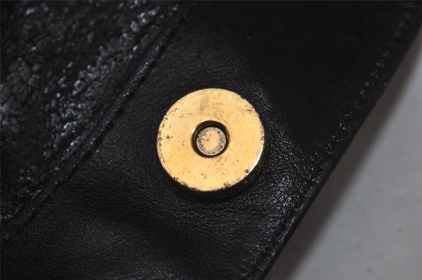 Authentic GUCCI Bamboo 2Way Shoulder Hand Bag Leather Black Junk 2121I