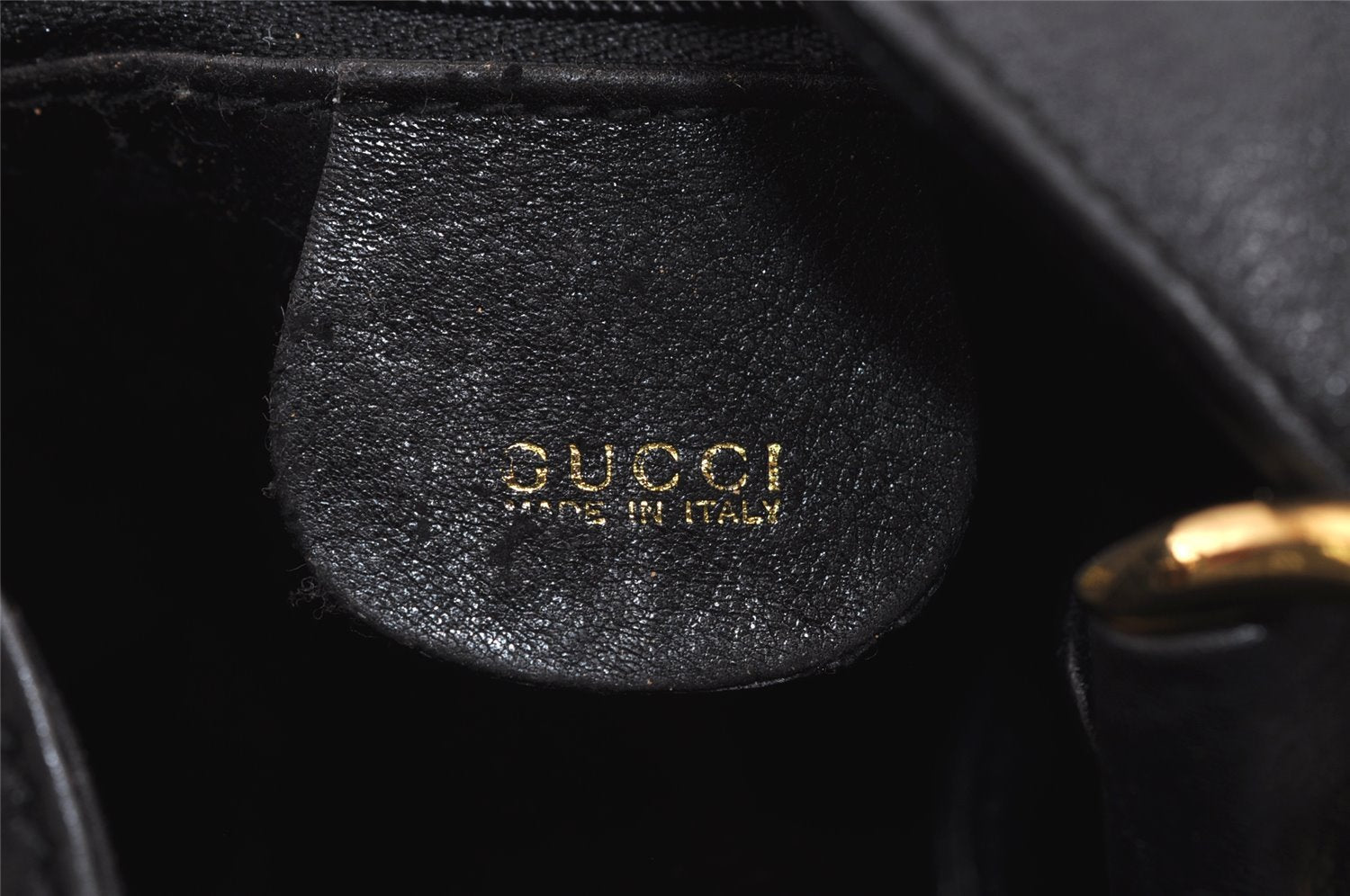 Authentic GUCCI Bamboo 2Way Shoulder Hand Bag Leather Black Junk 2121I