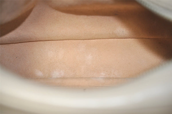 Authentic GUCCI GG Marmont Chain Shoulder Cross Body Bag Leather White 2123I