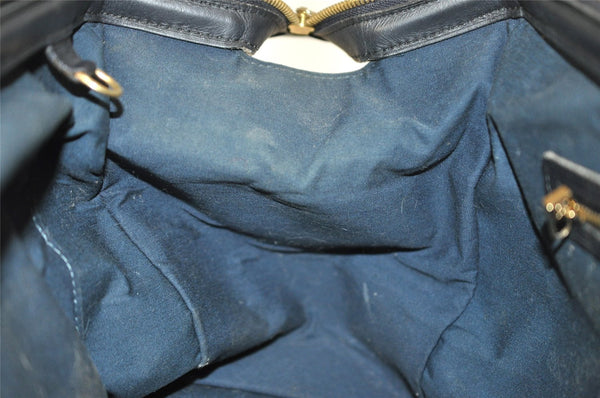 Authentic Louis Vuitton Monogram Mini Josephine GM Hand Bag Navy M92411 LV 2124I