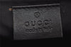 Authentic GUCCI Vintage Hand Bag Pouch Purse GG Canvas Leather 07198 Black 2126I