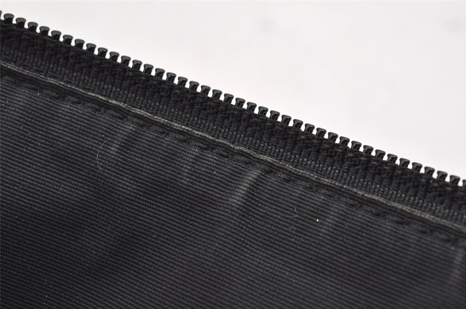 Authentic GUCCI Vintage Hand Bag Pouch Purse GG Canvas Leather 07198 Black 2126I