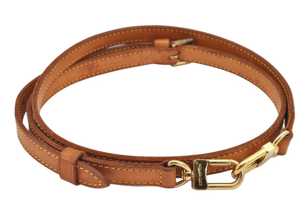 Authentic Louis Vuitton Leather Shoulder Strap Beige 41.5-48.6" LV 2126K