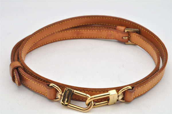 Authentic Louis Vuitton Leather Shoulder Strap Beige 41.5-48.6" LV 2126K
