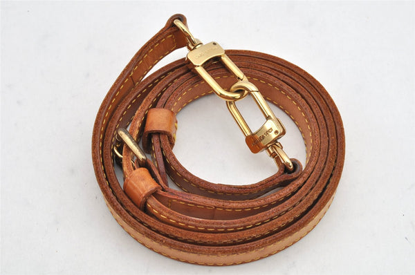 Authentic Louis Vuitton Leather Shoulder Strap Beige 41.5-48.6" LV 2126K