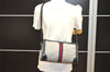 Authentic GUCCI Sherry Line Micro GG Shoulder Bag PVC Leather Navy Junk 2128I