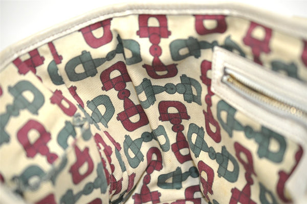 Authentic GUCCI Web Sherry Line Tote Bag GG Canvas Leather 139261 Brown 2130I