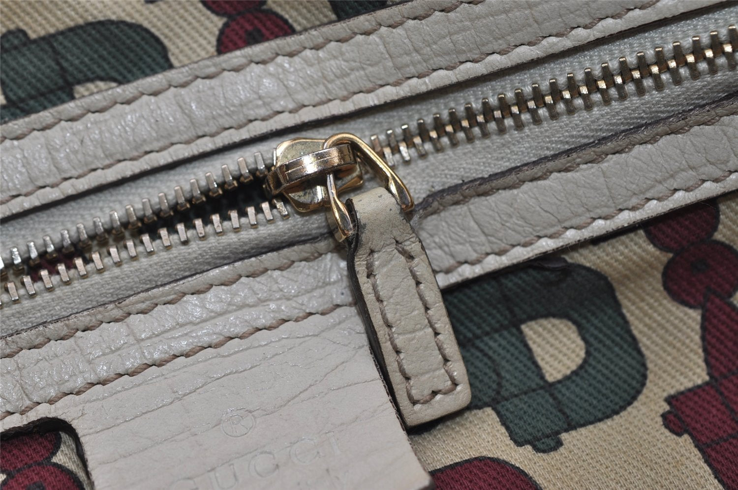 Authentic GUCCI Web Sherry Line Tote Bag GG Canvas Leather 139261 Brown 2130I